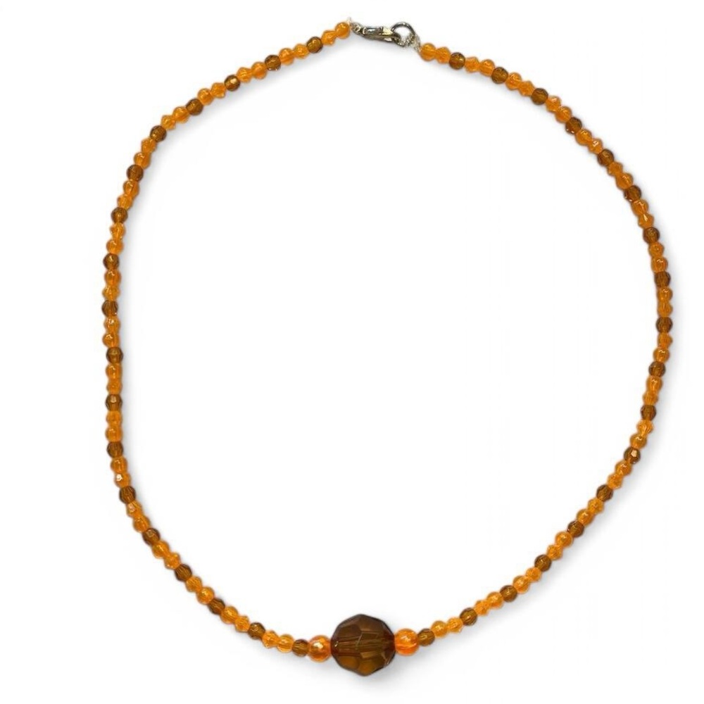 Orange Beaded Necklace